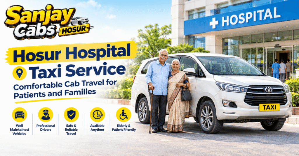 Hosur Hospital Taxi Service Comfortable Cab Travel for Patients and Families