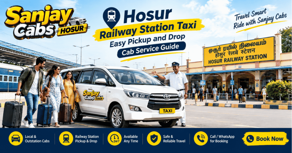 Hosur Railway Station Taxi Easy Pickup and Drop Cab Service Guide