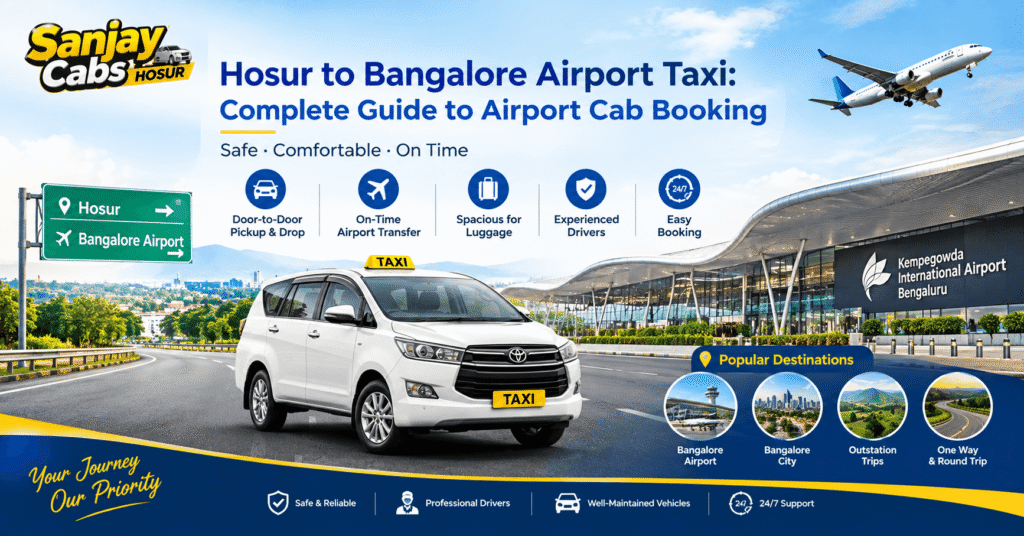 Hosur to Bangalore Airport Taxi: Complete Guide to Airport Cab Booking